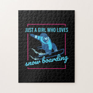 Quebra-cabeça Apenas Uma Menina Que Ama Snowboard