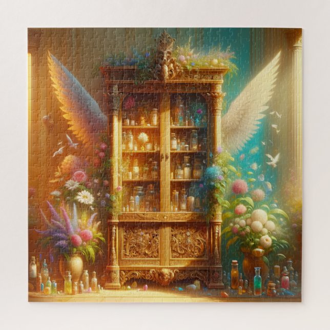 Quebra-cabeça Apothecário do Anjo Curador Gabinete Celestial Tra (Vertical)