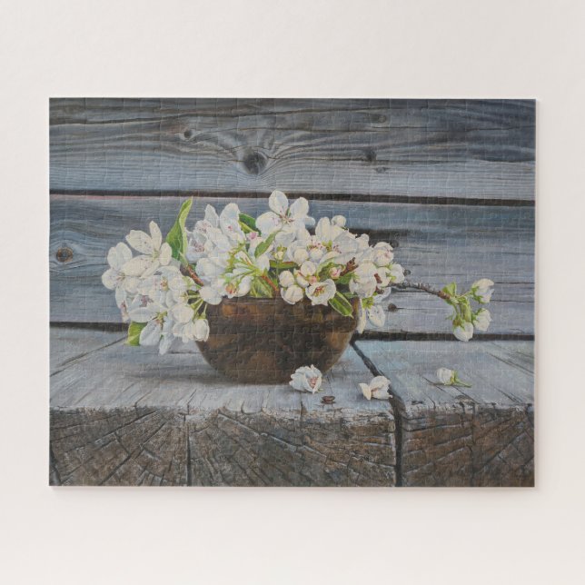 Quebra-cabeça Apple Blossom Still Life – Original Fine Art Print (Horizontal)