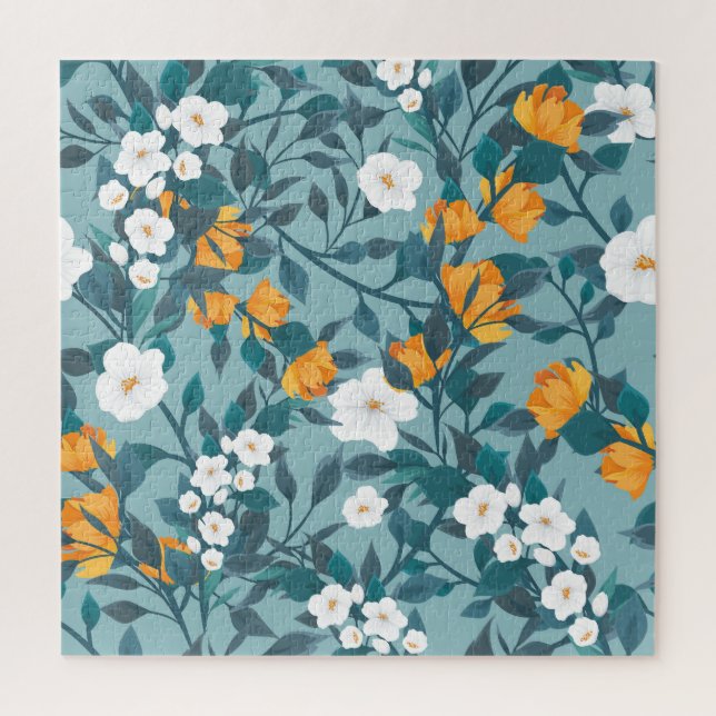 Quebra-cabeça Apple Floral: Um Padrão De Sangue Motif. (Vertical)