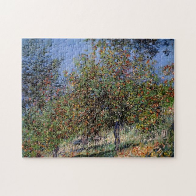 Quebra-cabeça Apple Trees Chantemesle Hill Monet Fine Art (Horizontal)