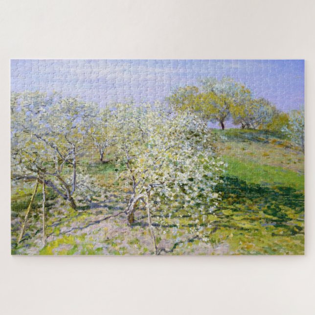 Quebra-cabeça Apple Trees in Bloom (por Claude Monet) (Horizontal)