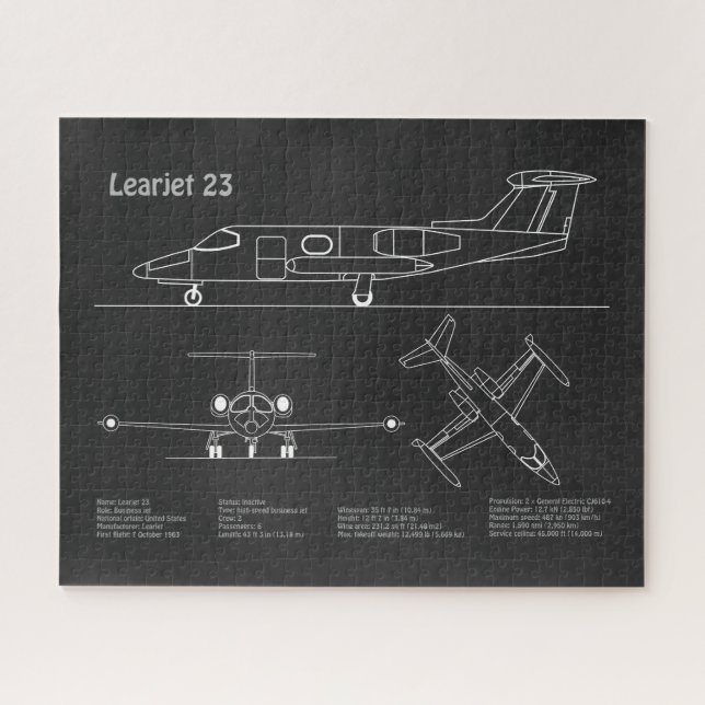 Quebra-cabeça Aprenda 23 - Planos de desenho de projeto de avião (Horizontal)