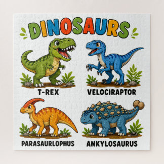 Quebra-cabeça Aprendizado de Espécies de Dinossauros para Crianç