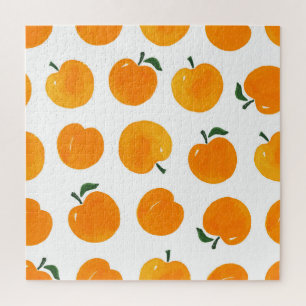 Quebra-cabeça Apricots Watercolor White Background Vintage