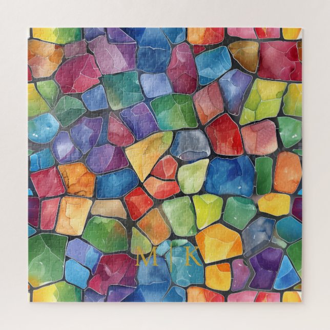 Quebra-cabeça Aquarela Arco Arco-Íris Vidro Estampado (Vertical)