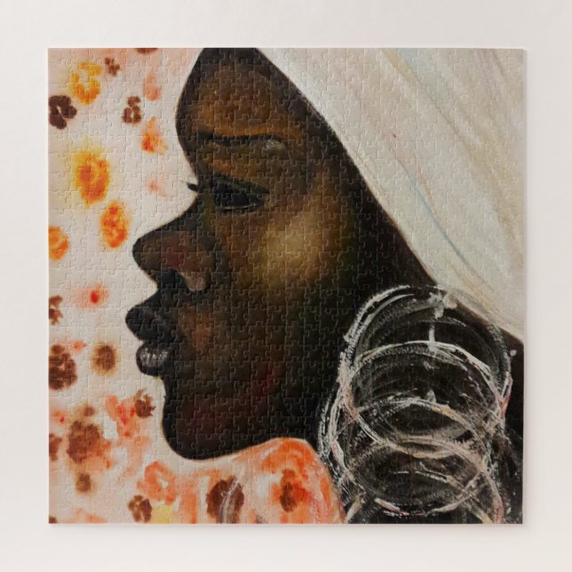 Quebra-cabeça Aquarela - Beleza Africana - (Vertical)