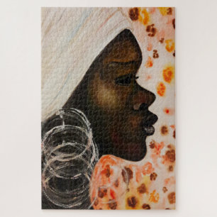 Quebra-cabeça Aquarela - Beleza Africana - Pintada por Migrada