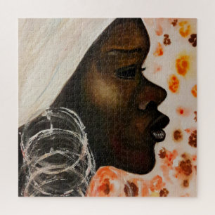 Quebra-cabeça Aquarela - Beleza Africana - Pintura