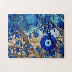 Quebra-cabeça Aquarela de árvore decorada com nazares