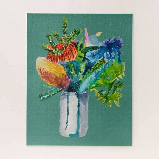 Quebra-cabeça Aquarela de flores australianas (Vertical)