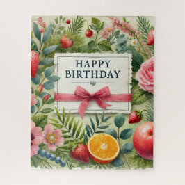 Quebra-cabeça Aquarela Feliz Aniversário