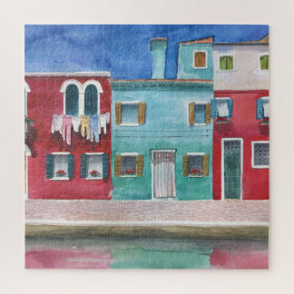 Quebra-cabeça Aquarela Itália: Desenho Mão