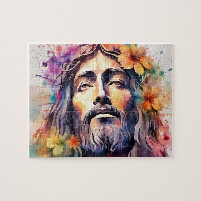 Quebra-cabeça Aquarela Jesus (Horizontal)