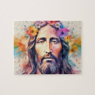Quebra-cabeça Aquarela Jesus
