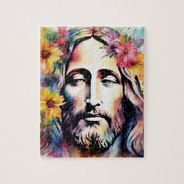 Quebra-cabeça Aquarela Jesus (Vertical)