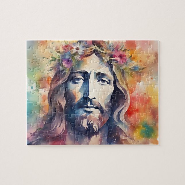 Quebra-cabeça Aquarela Jesus (Horizontal)
