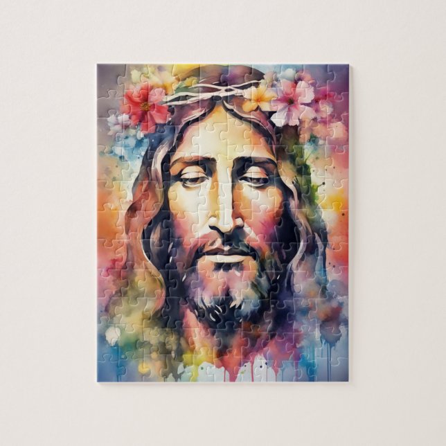Quebra-cabeça Aquarela Jesus (Vertical)