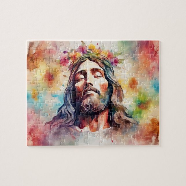 Quebra-cabeça Aquarela Jesus (Horizontal)