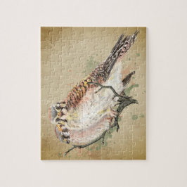 Quebra-cabeça Aquarela Kestrel Falcon Willife Bird Art