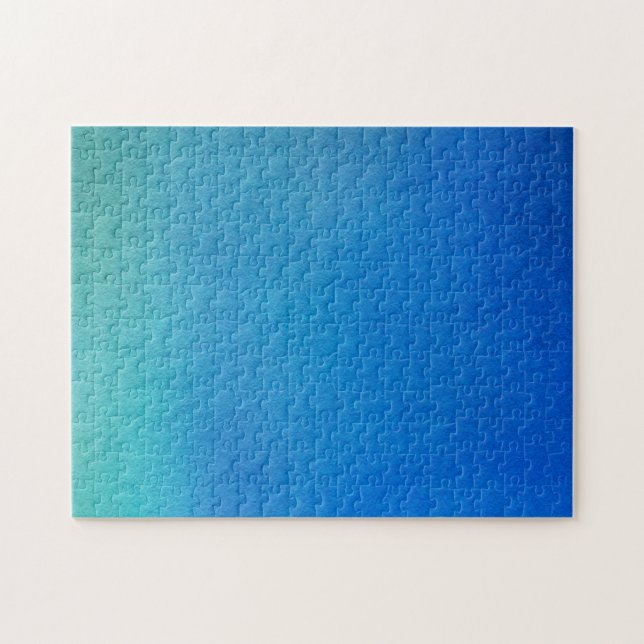 Quebra-cabeça Aquarela Ombre Azul (Horizontal)