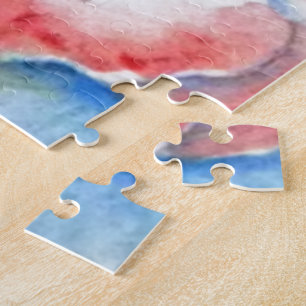 Quebra-cabeça Aquarela, Sweetpea Flower Art