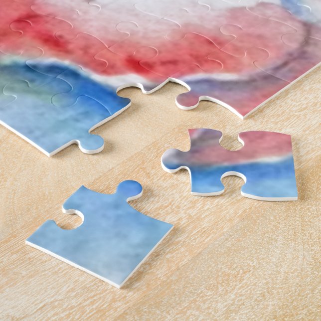 Quebra-cabeça Aquarela, Sweetpea Flower Art (Lateral)