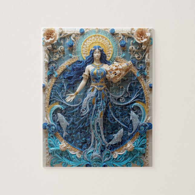 Quebra-cabeça Aquário Visionário - Quilling de Papel (Vertical)