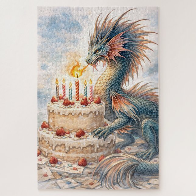 Quebra-cabeça Aquatic Dragon Birthday (Vertical)