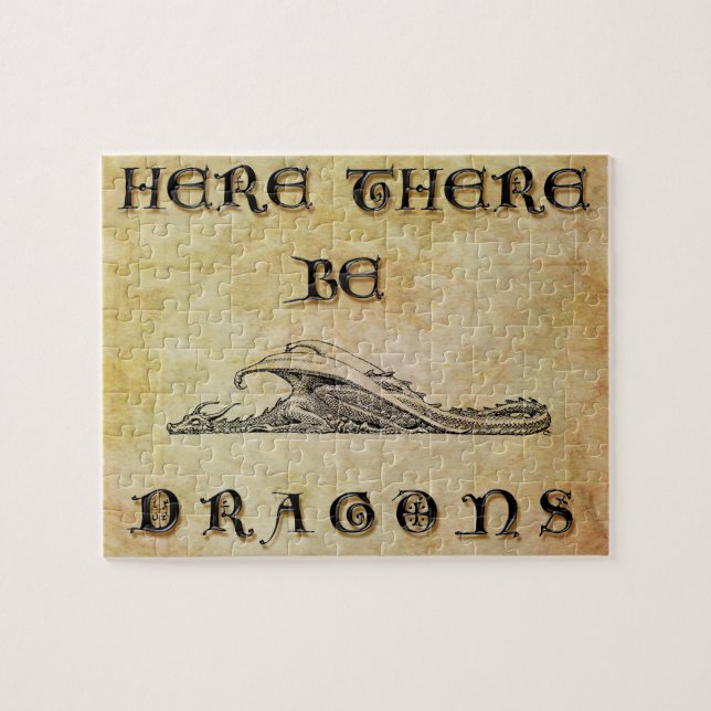 Quebra-cabeça Aqui Há Dragões (Horizontal)