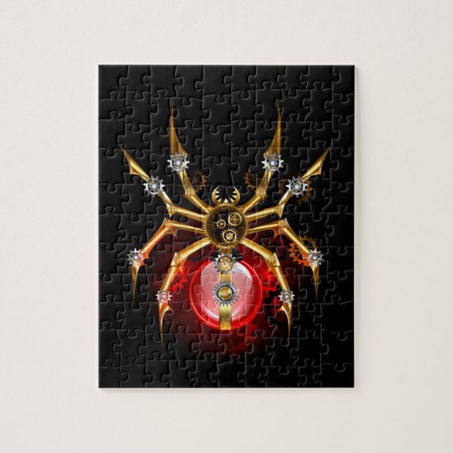 Quebra-cabeça Aranha-do-galo em preto (Vertical)