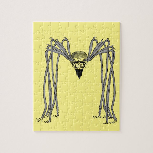 Quebra-cabeça aranha. preto e branco (Vertical)