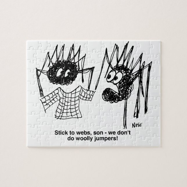 Quebra-cabeça Aranhas engraçadas e aranhas tecendo desenhos na W (Horizontal)