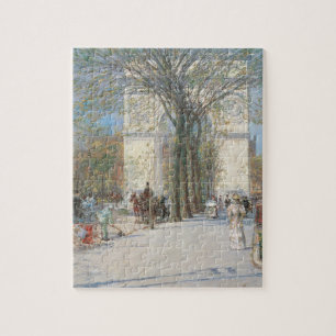 Quebra-cabeça Arco de Washington, primavera por Childe Hassam