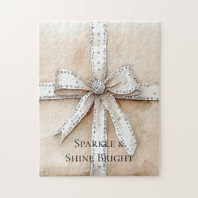 Quebra-cabeça Arco Glitzy Glam Silver White Cream (Vertical)