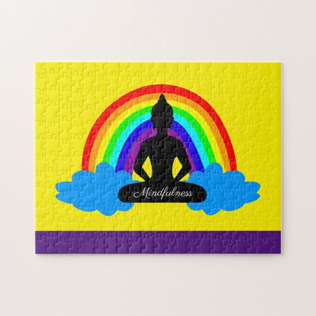 Quebra-cabeça Arco-Íris Buda e Ioga Ioga/meditação (Horizontal)