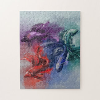 Quebra-cabeça Arco-Íris Colorido Betta Peixe azul-roxo
