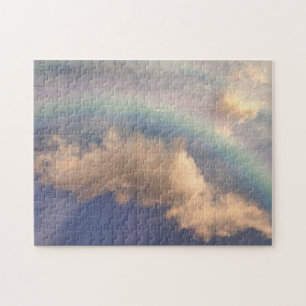 Quebra-cabeça Arco-íris com Nuvens e Céu Azul