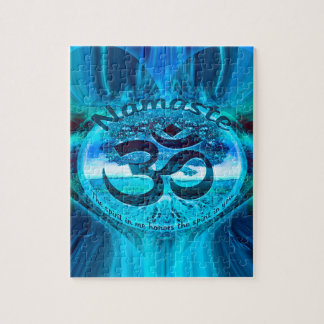 Quebra-cabeça Arco-íris do azul de Namaste