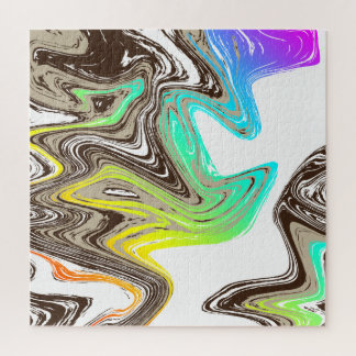 Quebra-cabeça arco-íris e golpes de chocolate