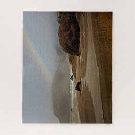 Quebra-cabeça Arco-íris e nuvens em uma praia do rio Pistil Oreg