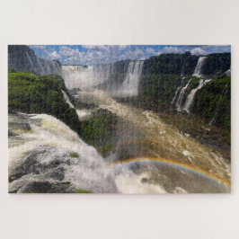 Quebra-cabeça Arco-íris em Iguazu Falls no Brasil