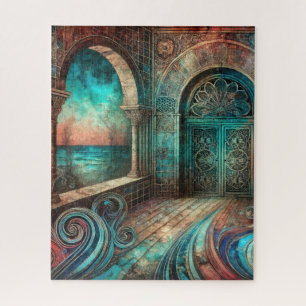 Quebra-cabeça Arco Místico com Portas Ornamentadas e Vista para