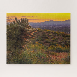 Quebra-cabeça Arizona Sunset Cholla Cactus Perdeu Parque Dutchma