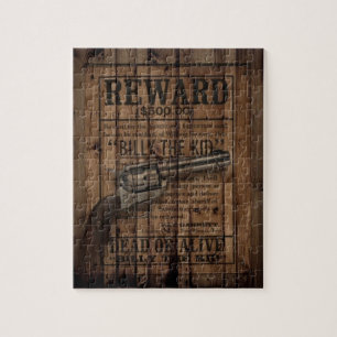 Quebra-cabeça arma dupla rústica do país ocidental do vaqueiro