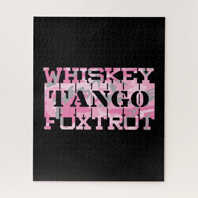 Quebra-cabeça Armário Whiskey Tango Foxtrot Pink Camo (Vertical)
