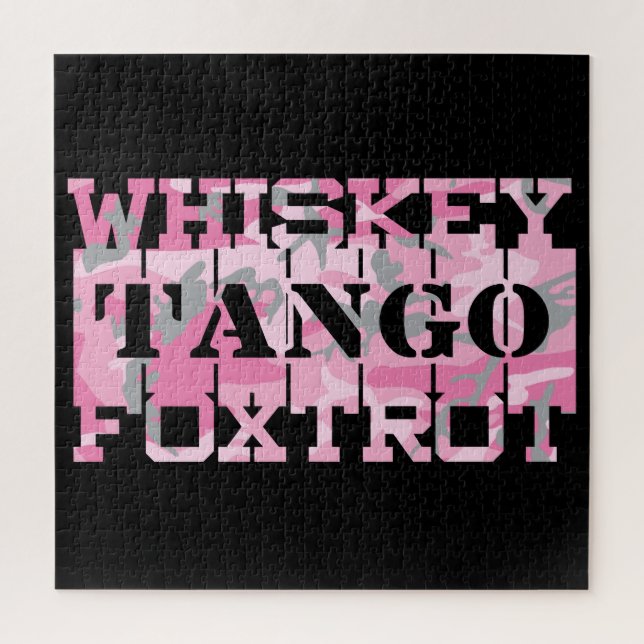 Quebra-cabeça Armário Whiskey Tango Foxtrot Pink Camo (Vertical)