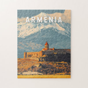 Quebra-cabeça Armênia Illustração Viagem Art Vintage