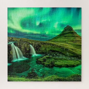 Quebra-cabeça Aroura Borealis sobre a Islândia