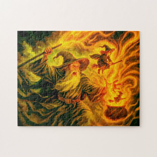 Quebra-cabeça Arquimago criando bruxas em pintura a óleo (Horizontal)